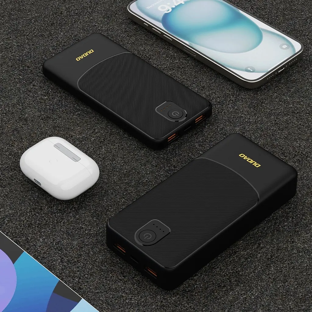Універсальна мобільна батарея Dudao 10000mAh K10 12W 2xUSB-A,USB-C (IN) Чорний - фото 5
