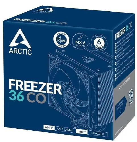 Кулер для процесора Freezer 36 CO, алюміній/мідь, 2x120 мм, для Intel 1700 Arctic teh0027807 - фото 6