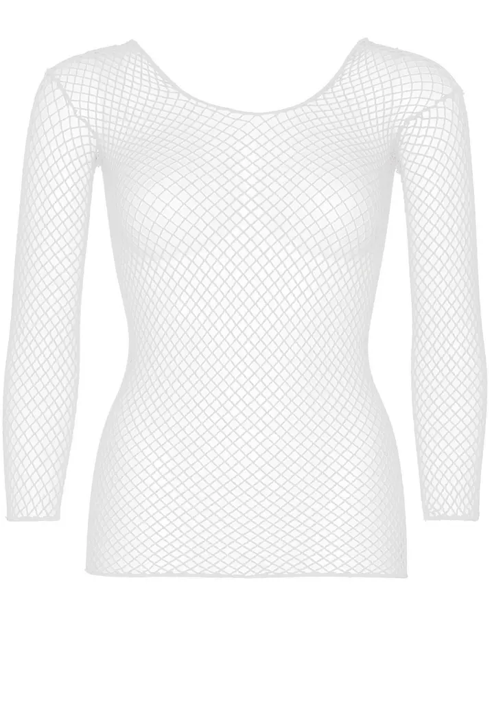 Сітчастий топ Leg Avenue Long Sleeves T-Shirts White, One Size - фото 3