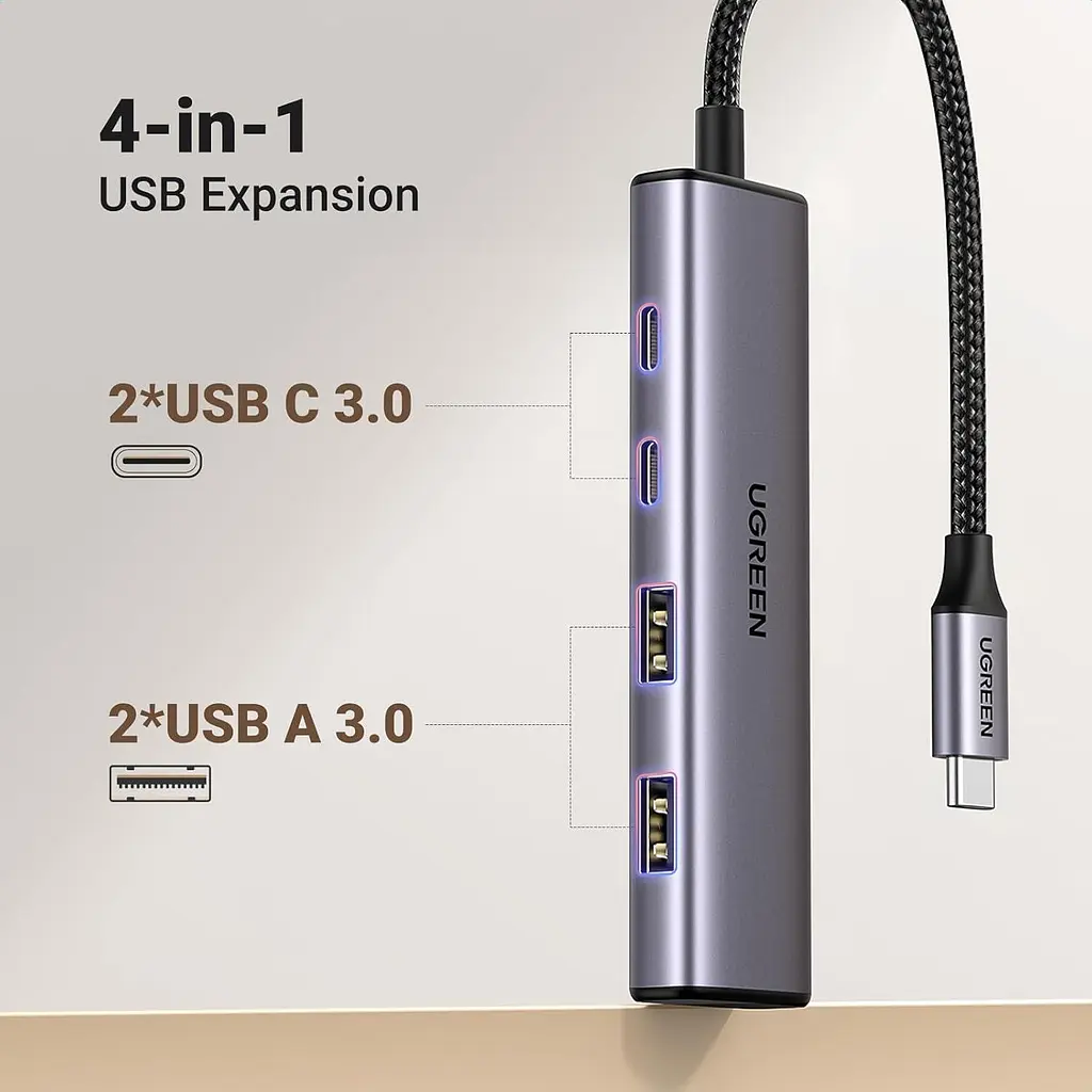 USB-Хаб Ugreen 4-Port USB-C Hub (UGR-15395) - фото 3