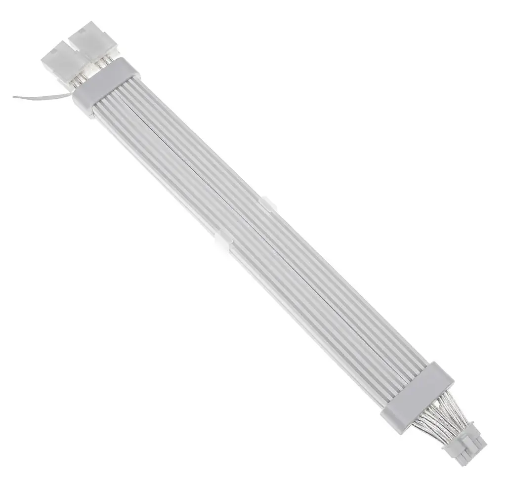 Кабель для ПК Qube RGB 12+4Pin to 2*8Pin VGA, White - фото 2
