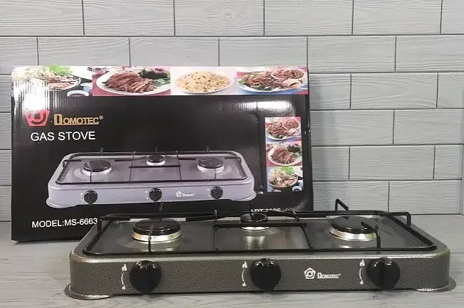 Таганок 3 конфорки Domotec VigohA MS-6603 Сірий - фото 5