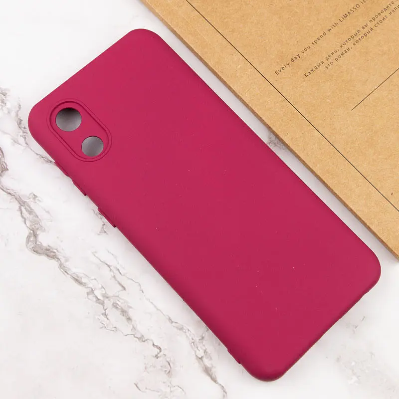 Чохол Silicone Cover Lakshmi Full Camera (A) для Samsung Galaxy A03 Core Бордовий / Marsala - фото 4