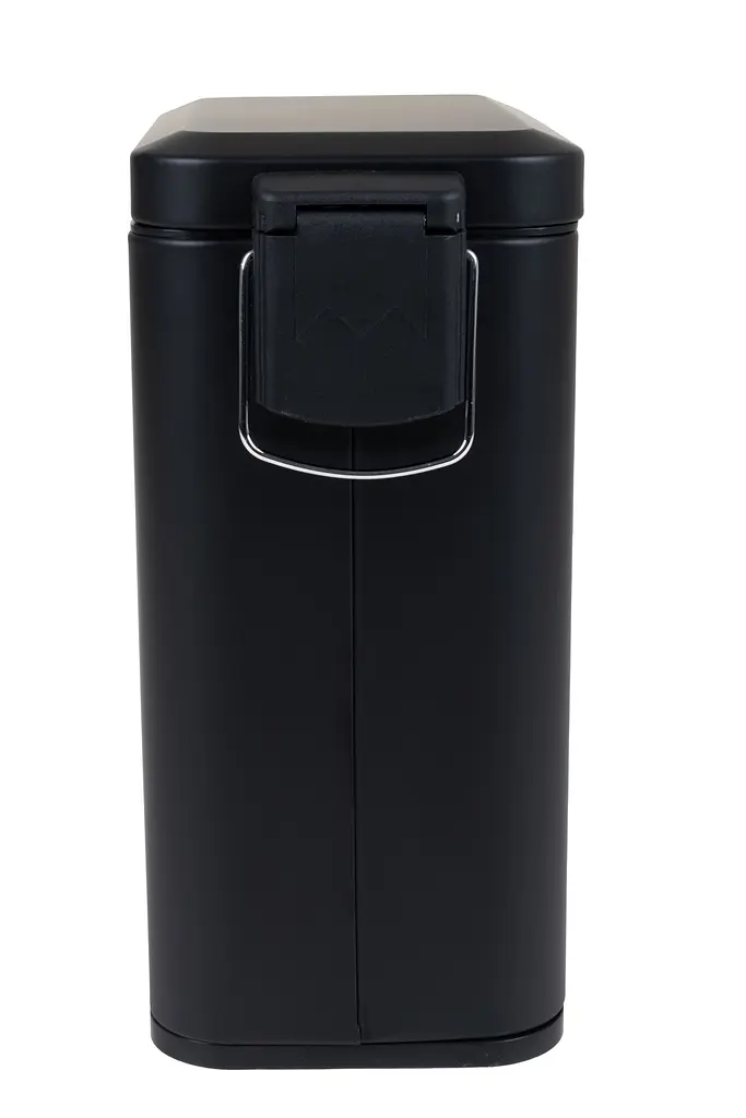 Відро для сміття Zerix Sansa-TC0105 5 л з плавним закриттям прямокутне Black ZX5894, Чорний матовий - фото 9