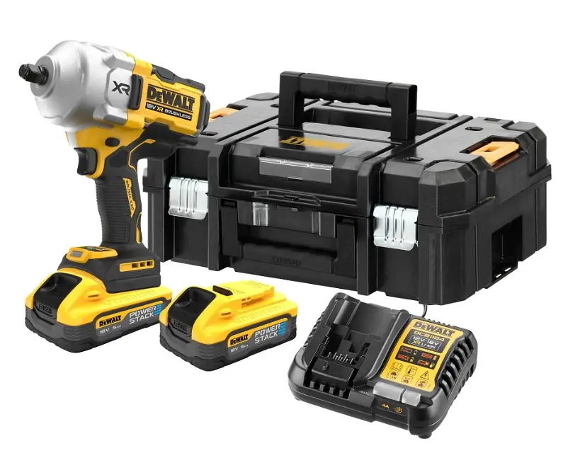 Гайковерт ударний акумуляторний DeWalt з АКБ та ЗП DCF961H2T - фото 5