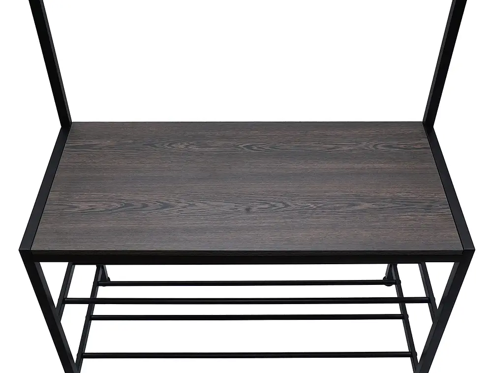 Стойка-вешалка для одежды FABRIKA SOLUTION, в прихожую, со скамейкой и полками для обуви - фото 6