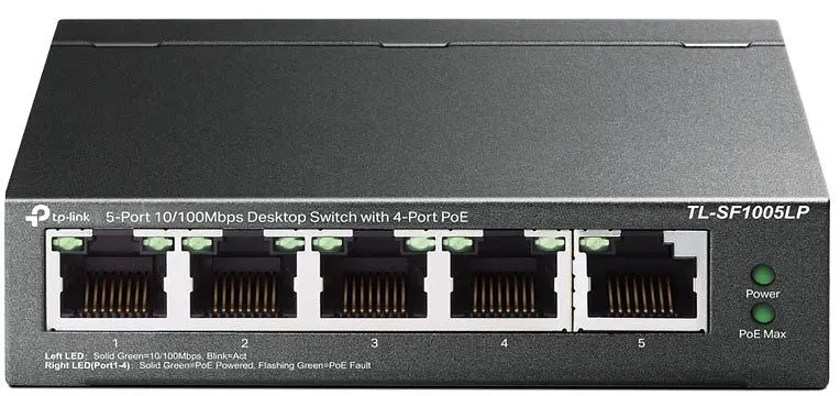 Коммутатор TL-SF1005LP 5x1FE (4xPoE), 41Вт, Неуправляемый TP-Link teh0018151 - фото 2