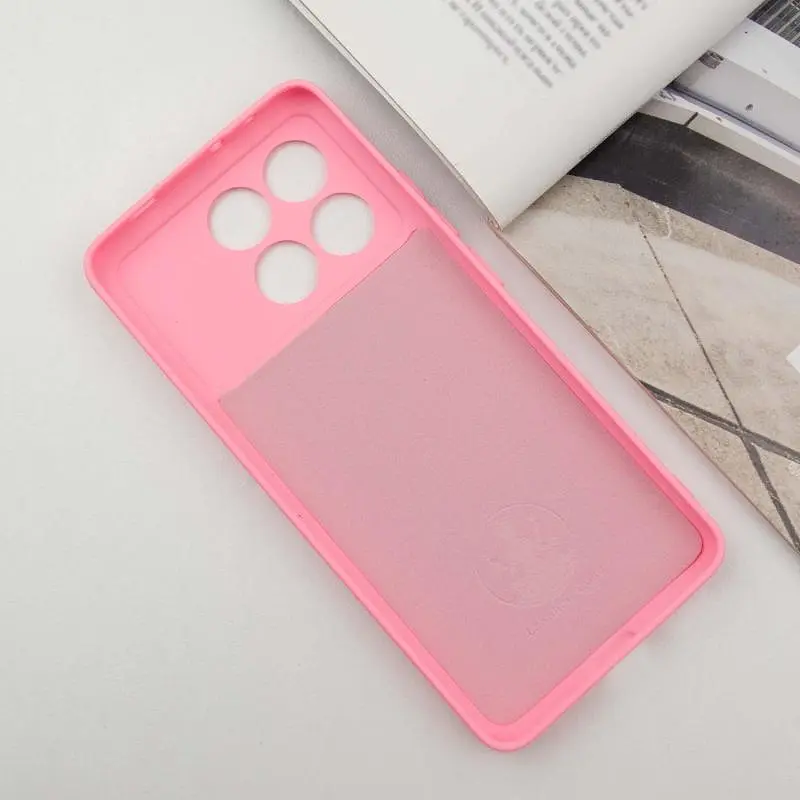 Чехол TPU GETMAN Liquid Silk Full Camera для Xiaomi Poco X6 Pro Розовый / Pink - фото 3