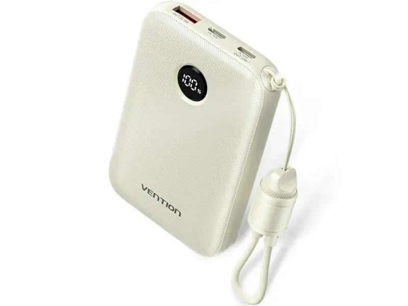 Зовнішній акумулятор (Power Bank) Vention 10000mAh 22.5W Beige (FKAN0-C)