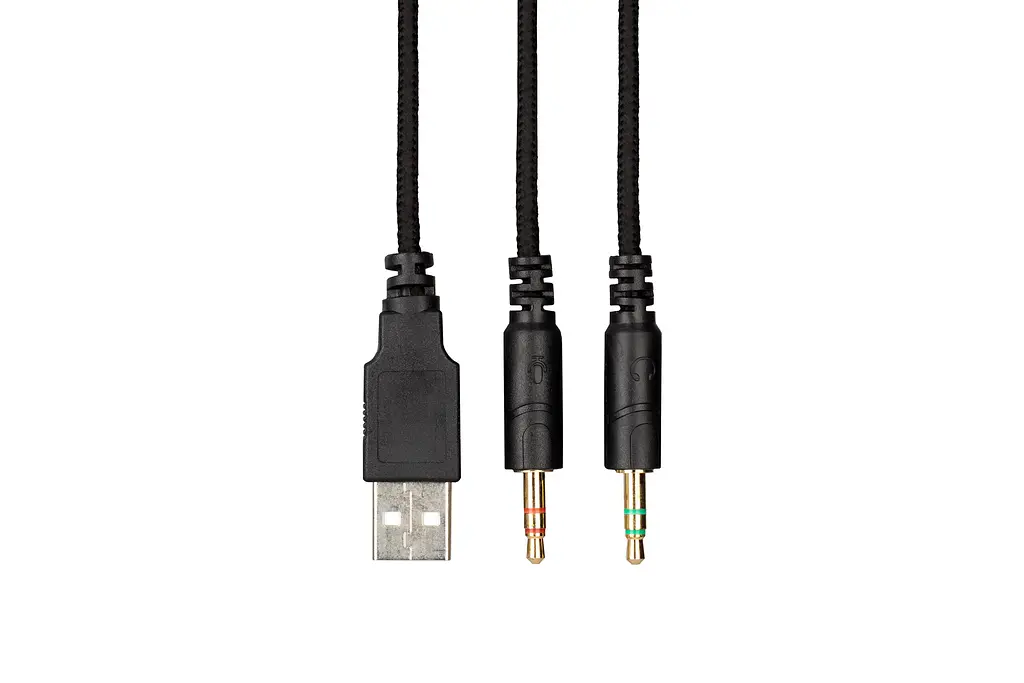 Игровые наушники с микрофоном 2E GAMING HG340 Black, mini-jack/dual 3.5mm, RGB, 2 м - фото 7