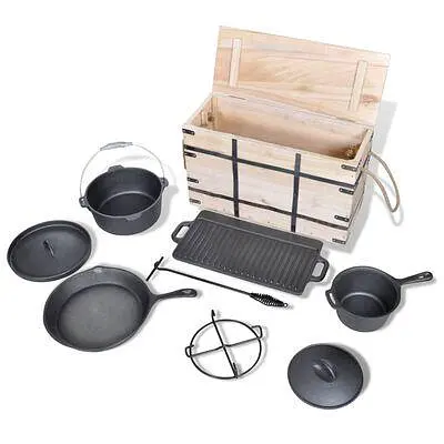 Набір чавунного посуду для барбекю Grill Meister Dutch Oven Set GDO-7 - фото 3