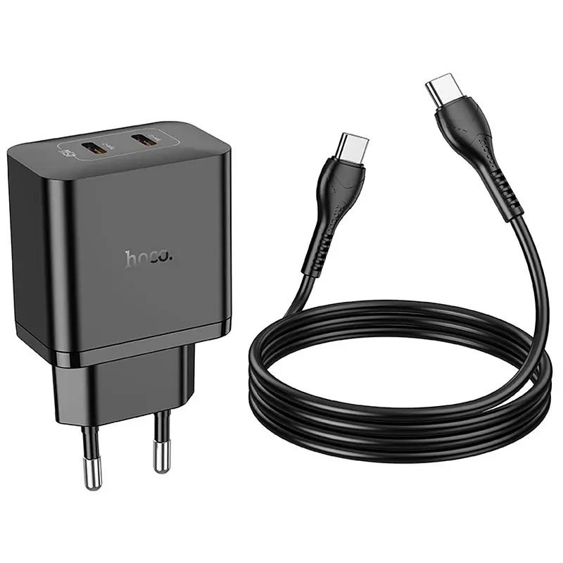 МЗП Hoco N35 Streamer PD45W (2C) + Type-C to Type-C Black - фото 4