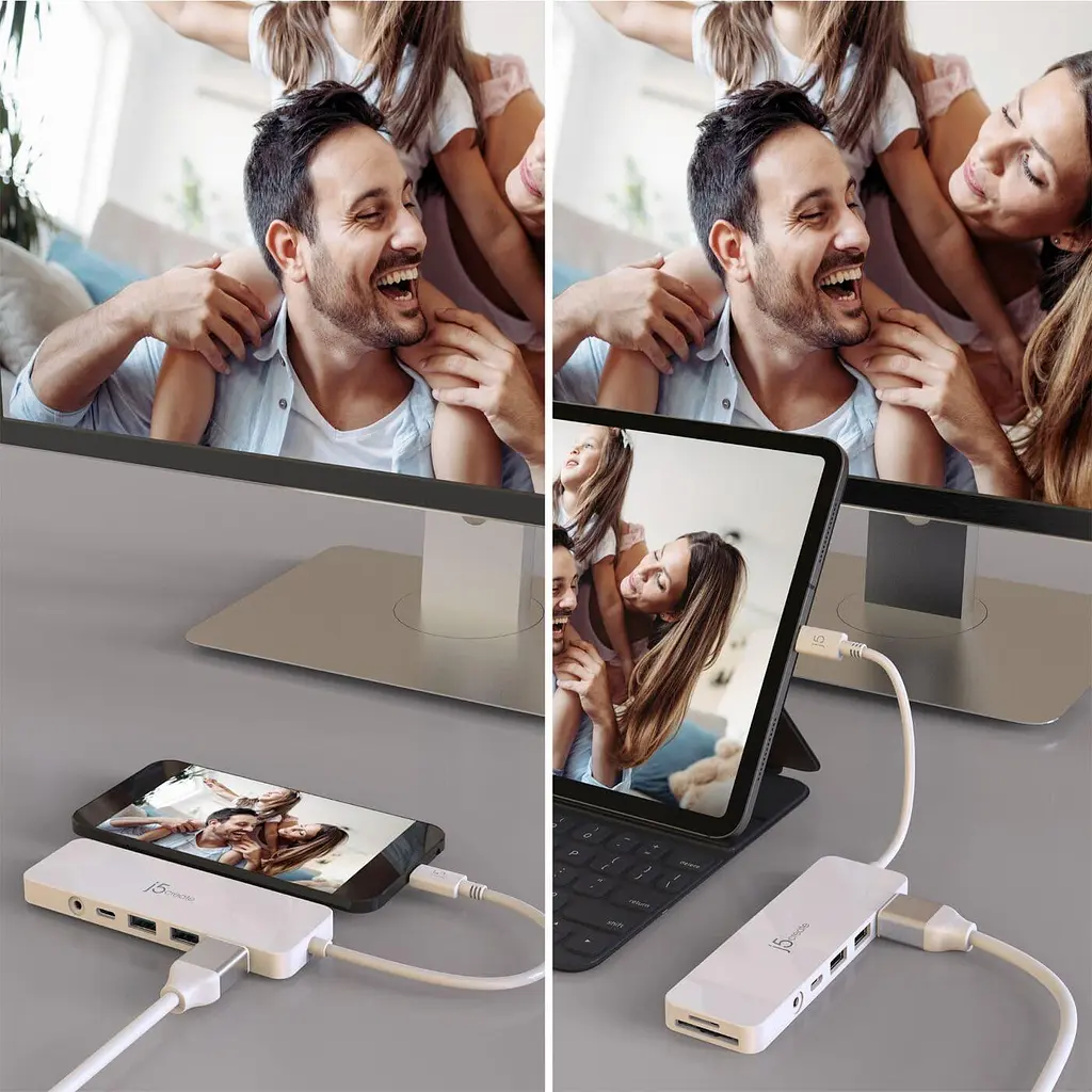 USB-хаб j5create JCD373-N, USB Type-C 5-в-1 (JCD373-N) - фото 6