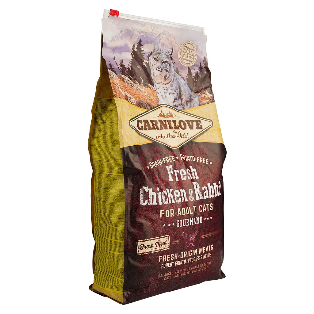 Сухой корм для взрослых кошек Carnilove Fresh Chicken & Rabbit for Adult cats с курицей и кроликом 6 кг - фото 3