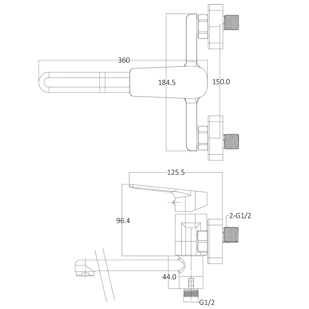Змішувач для ванної Globus Lux Bonn GLB-0208 Хром - фото 8