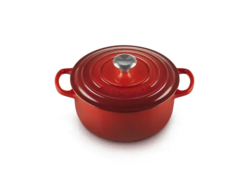 Каструля Le Creuset Signature Cast Iron Round Casserole 20 см Cerise (21177200602430) - фото 5