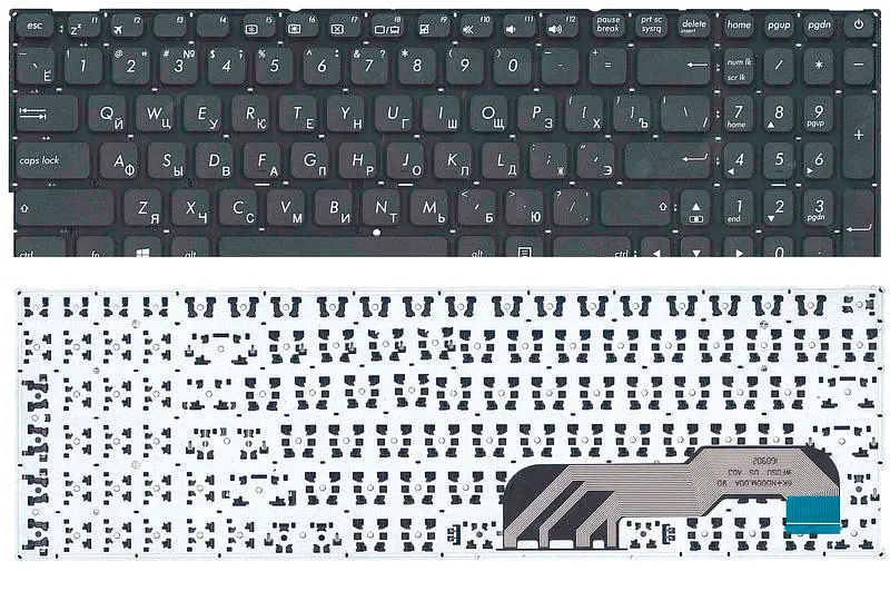 Клавіатура для ноутбука Asus X541, X541LA, X541S, X541SA, X541UA, R541, R541U Чорна - фото 3