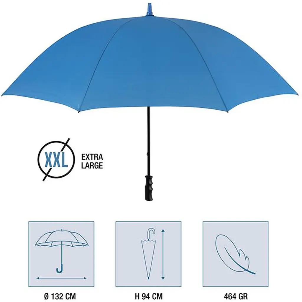 Зонтик-трость Perletti Golf XXL с системой антивитер синий (P96020-05) - фото 3