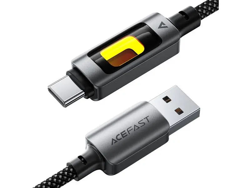 Кабель USB Type-C Acefast C21-04 USB Type-A to USB Type-C 2.0 60W 1.2m Black (6974316284673) - фото 2