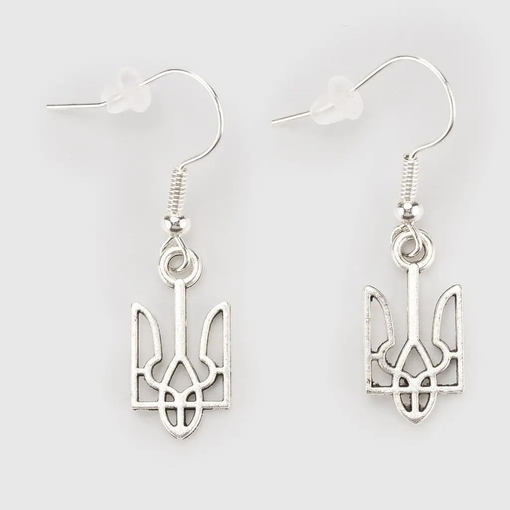 Сережки Герб срібло Різнокольоровий (2000990231475А) - фото 1