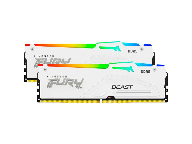 Пам'ять для настільних комп'ютерів Kingston FURY 32 GB (2x16GB) DDR5 6800 MHz Beast RGB EXPO White (KF568C34BWEAK2-32) - фото 4