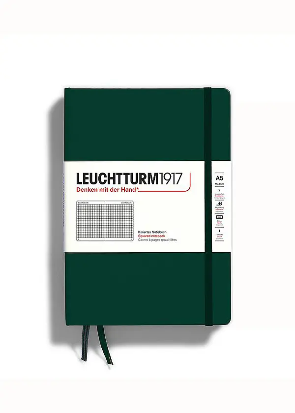 Блокнот Leuchtturm1917, Середній, Forest Green, Клітинка (367257)