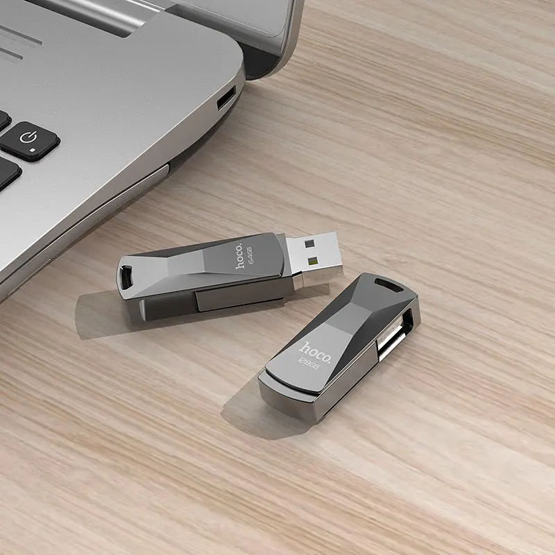 Флешка металева Hoco UD5 64 GB USB Flash Disk Wisdom high-speed flash drive - фото 6