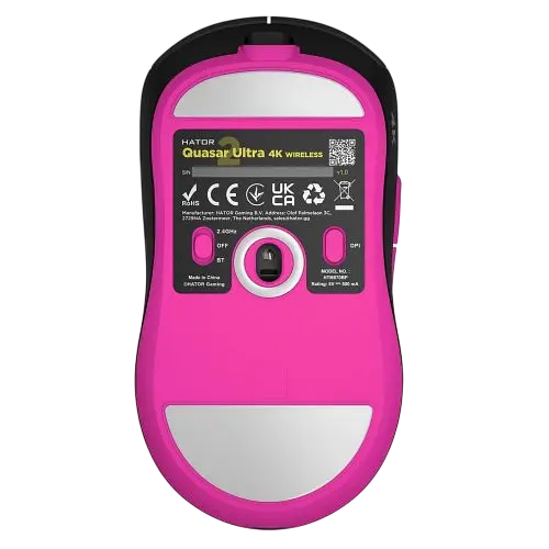 Миша бездротова Hator Quasar 2 Ultra 4K Black/Pink (HTM570BP) - фото 4