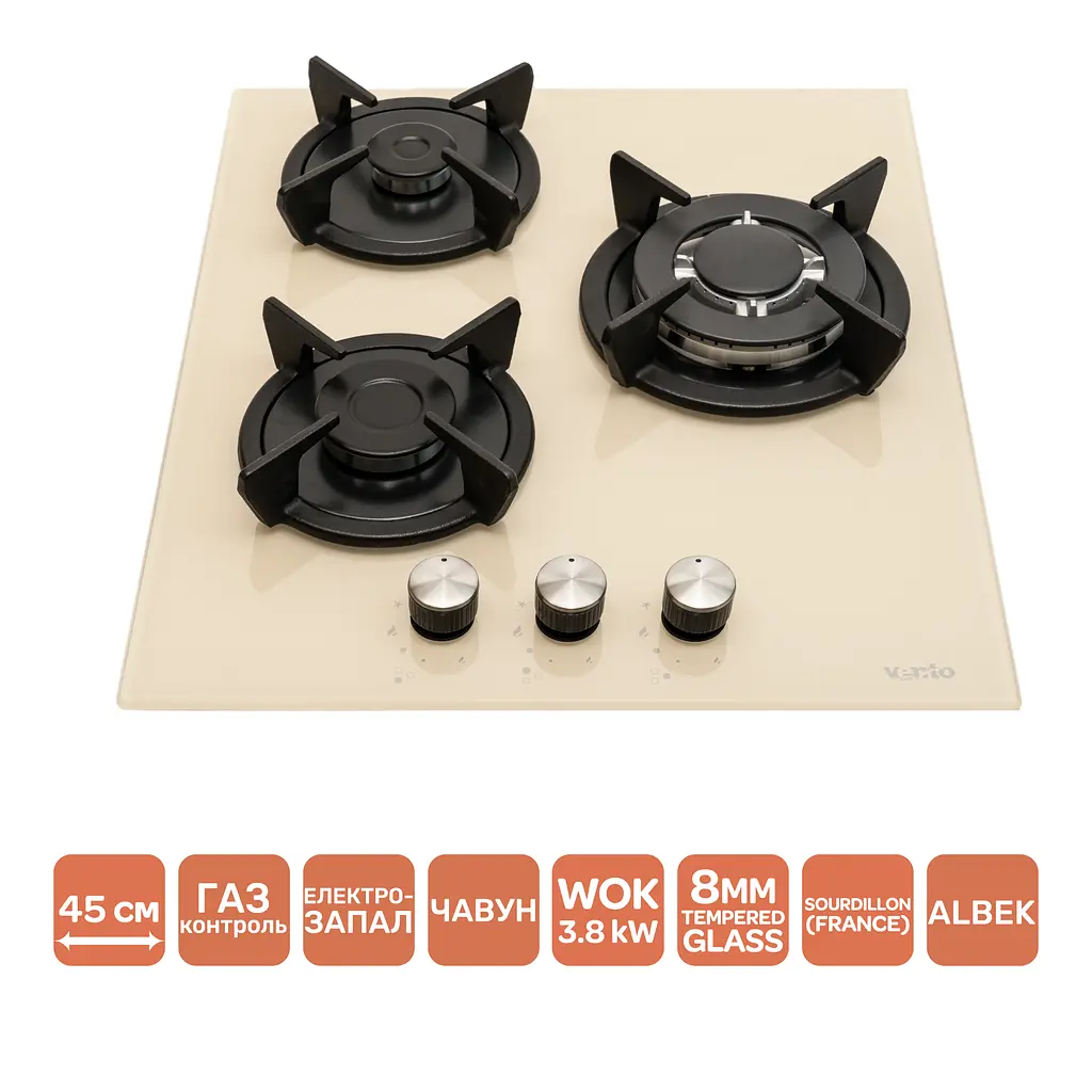Варочная поверхность Ventolux HG430-G3G CEST (IVORY) - фото 3