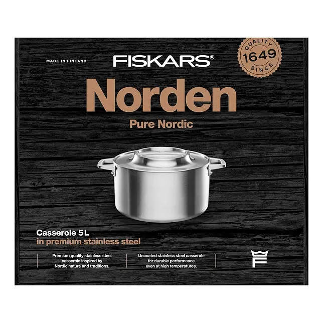 Каструля Fiskars Norden 5 л без покриття (1067640) - фото 10