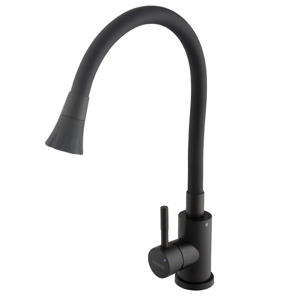 Змішувач для кухні Globus Lux Alpen SBT1-203SA-BB-B01 Чорний матовий - фото 2