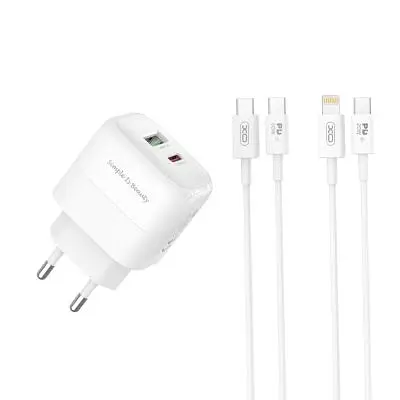 Зарядний пристрій XO 1xUSB QC3.0 + 1xUSB-C PD20W (XO-QC37) - фото 2