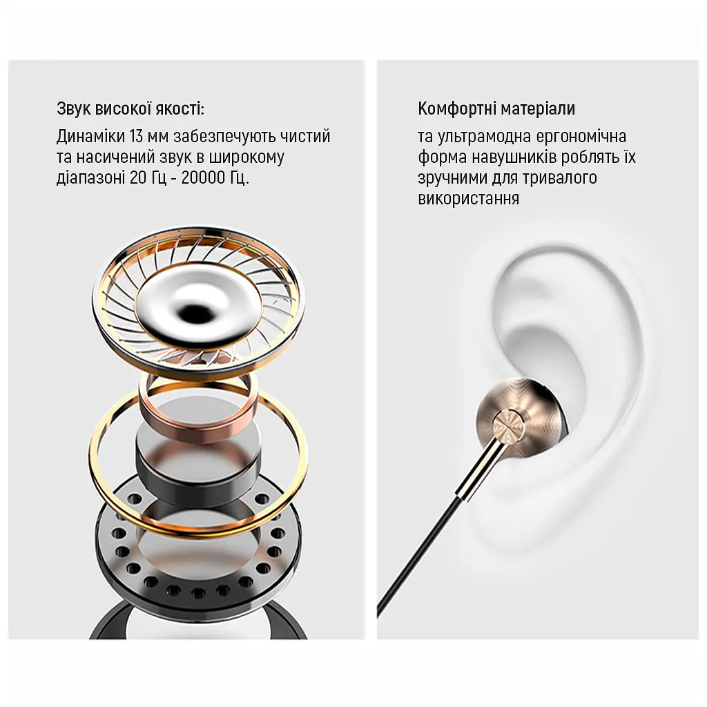 Навушники ColorWay Slim 3.5 mm Wired Earphone Blast 2 Black (CW-WD02BK) - фото 10