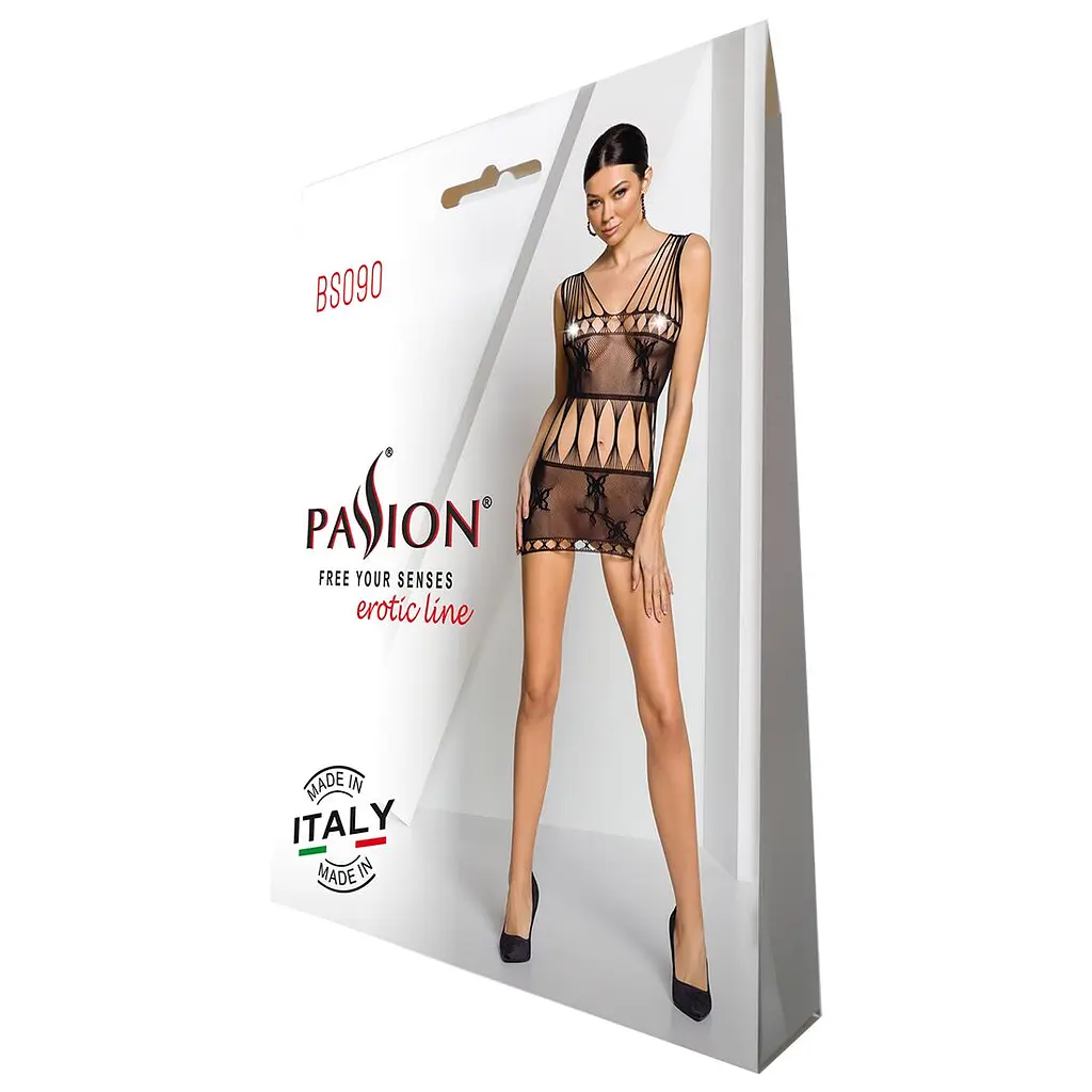 Бодістокінг мінісукня з метеликами Passion BS090 One Size black - фото 8