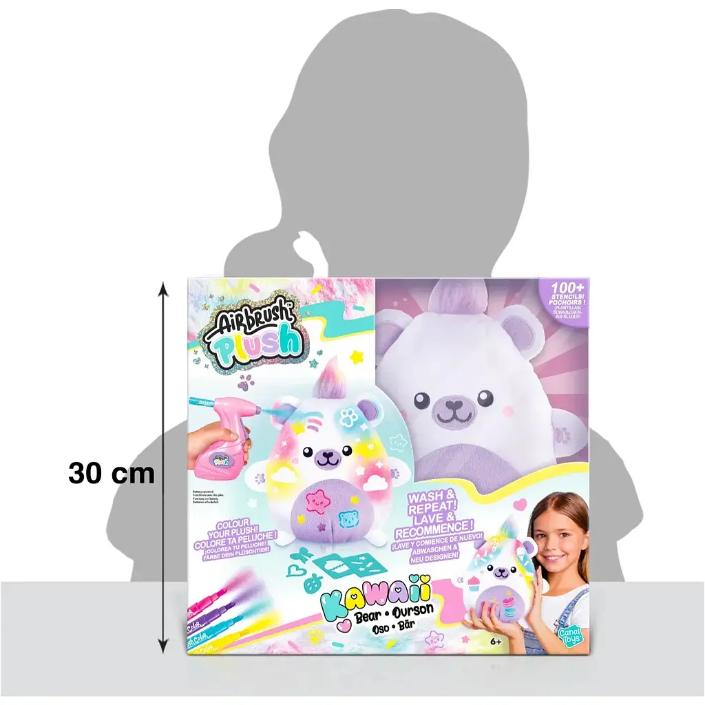 Набір для творчості Canal Toys Airbrush Plush Kawaii Ведмежа (AIR067) - фото 7