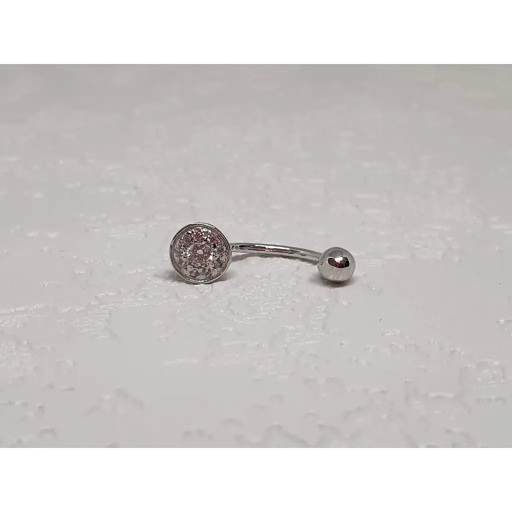 Золота сережка-пірсинг Гаразд з фіанітами. 3582594Б - фото 2