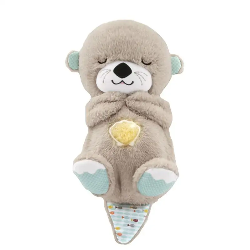 Плюшева іграшка - нічник Видрочка Soothe Snuggle Otter · Іграшка для дитини Казкові сни з музикою, підсвічуванням, диханням - фото 5