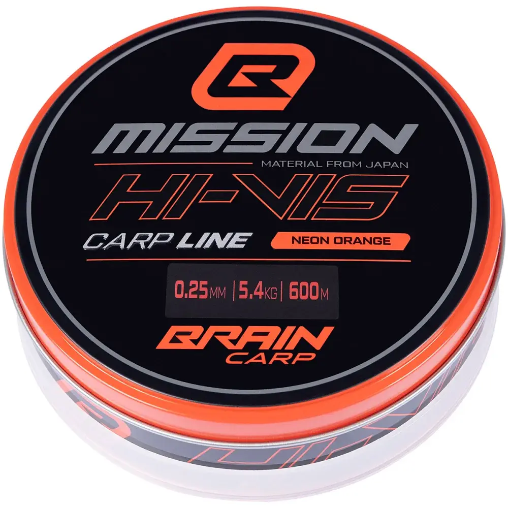Волосінь Brain Mission Carp Line (Neon Orange) 600m 0.25mm 5.4kg - фото 2