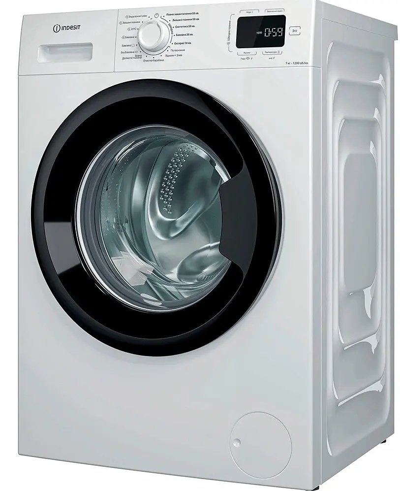Пральна машина Indesit IM 712B MY TIME UA, White, 7 кг, фронтальна, 15 програм, дисплей, 1200 об/хв, дисплей, пара, інвертор, клас енергоспоживання A+++, 84.5x60x49.6 см - фото 2