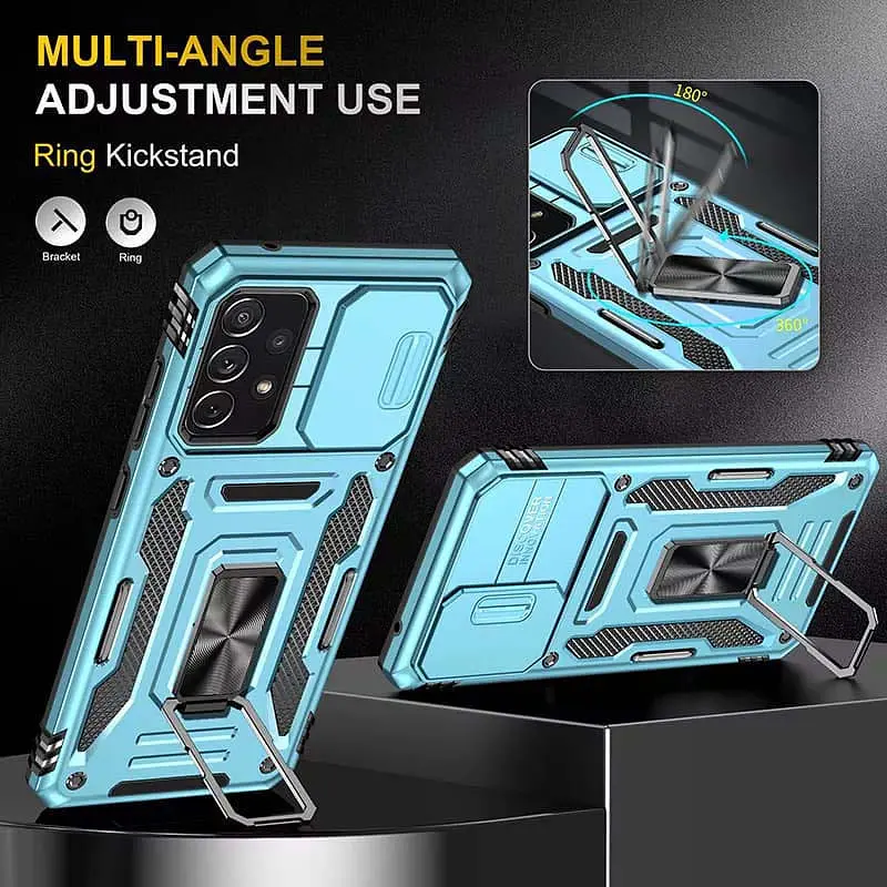 Ударостійкий чохол Camshield Army Ring для Samsung Galaxy A33 5G Блакитний / Light Blue - фото 6