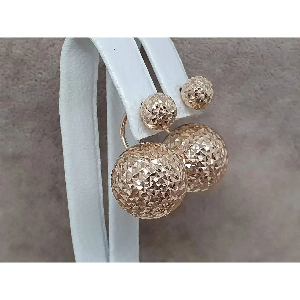 Золоті сережки Favoritum з алмазною гранню. 210336_15_А - фото 4