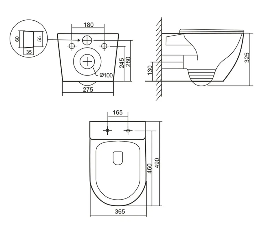 Унітаз підвісний Qtap Robin Ultra Quiet, з сидінням Slim Duroplast/ Soft-close/ Quick relase QT13332381АSSB - фото 8