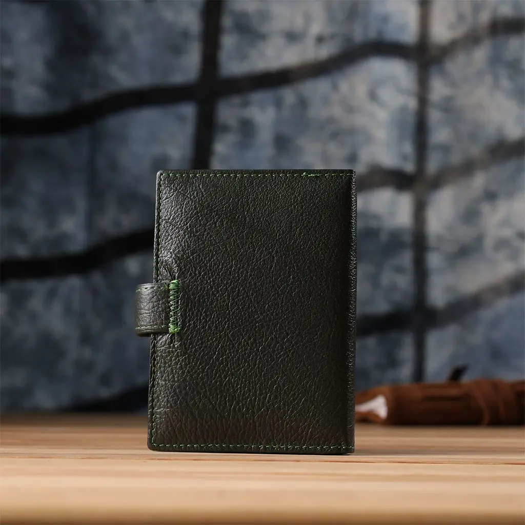 Оригінальна обкладинка на документи унісекс із натуральної шкіри ST Leather 23119 зелена - фото 10