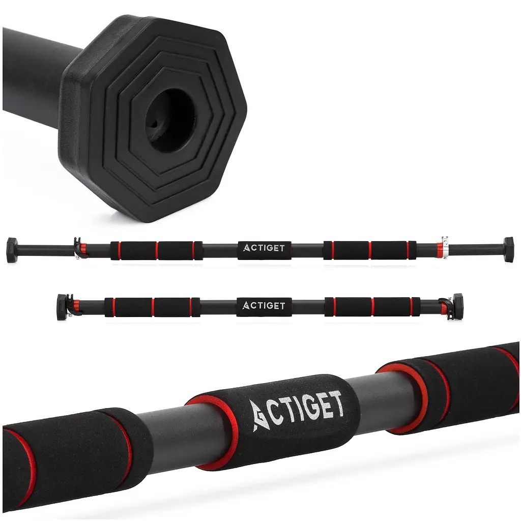 Турнік розсувний Actiget 82-130 см ACT0166 Black/Red - фото 2