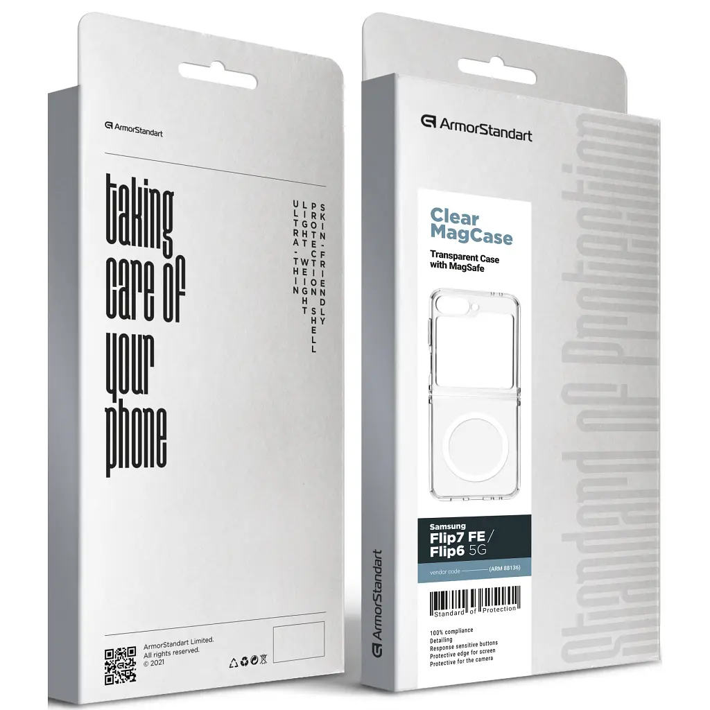Чохол до мобільного телефона Armorstandart Clear MagCase Samsung Flip7 FE / Flip6 5G Transparent (ARM88136) - фото 5