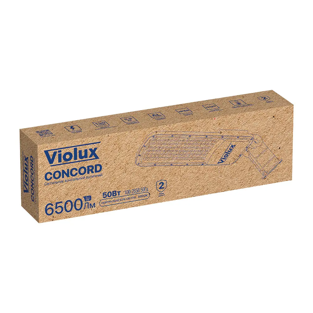 Світильник вуличний VIOLUX CONCORD 50W 6500Lm 5000K ( 430332 ) - фото 9