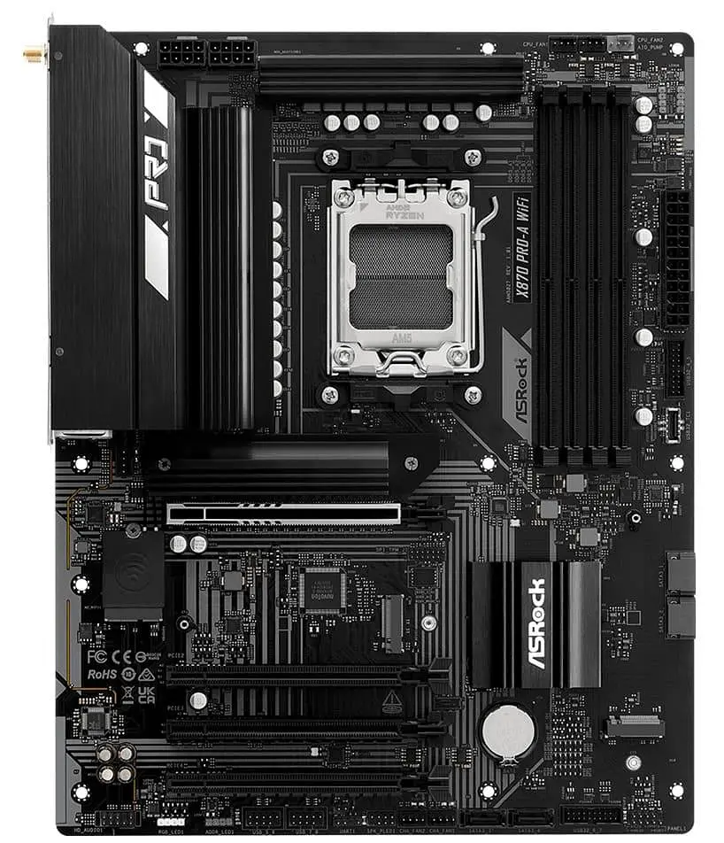 Материнська плата AsRock X870 PRO-A WIFI (X870 PRO-A WIFI) (Socket AM5, AMD X870, ATX) - фото 2