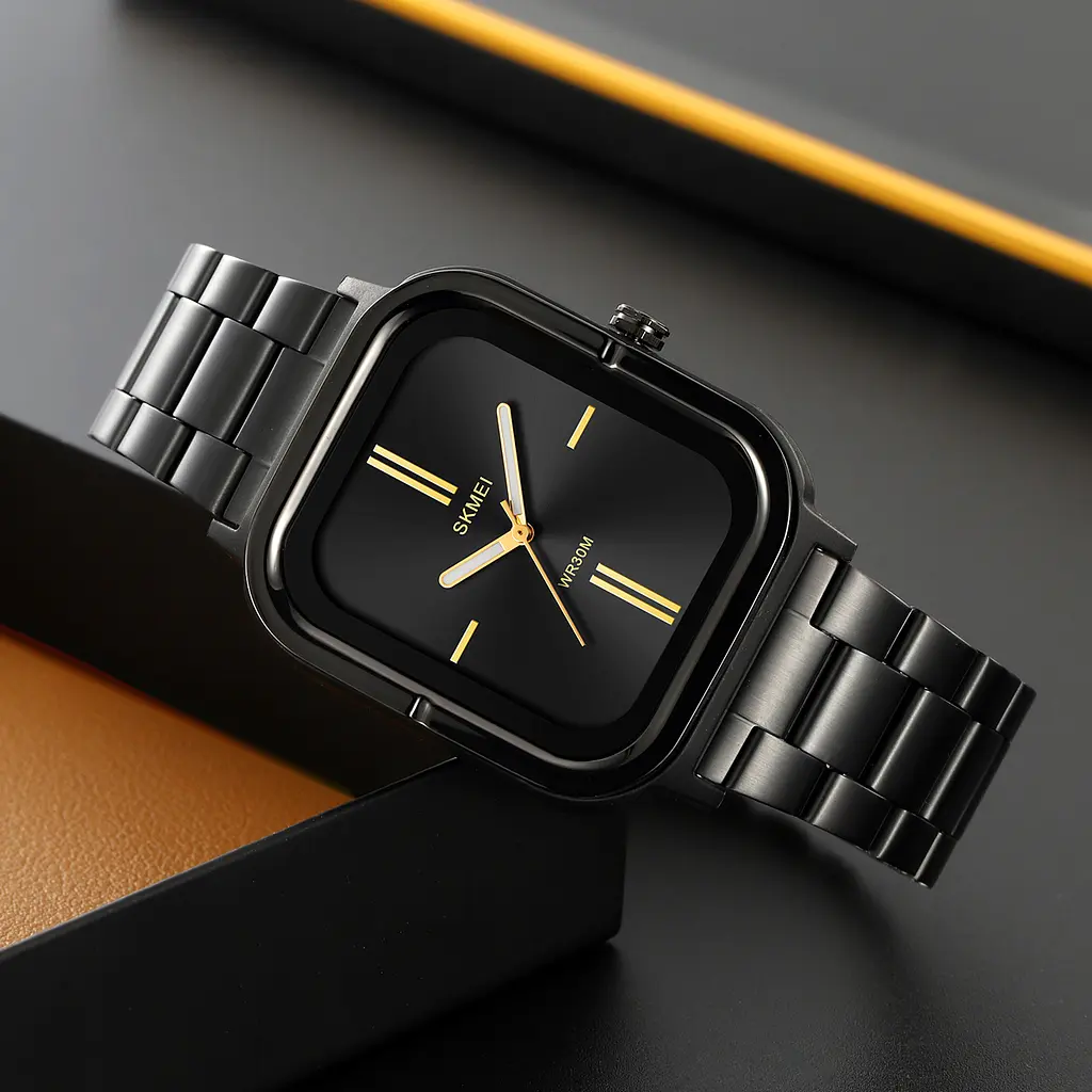 Наручний годинник чоловічий 2275BKGD Black-Gold Skmei acs0030065 - фото 4
