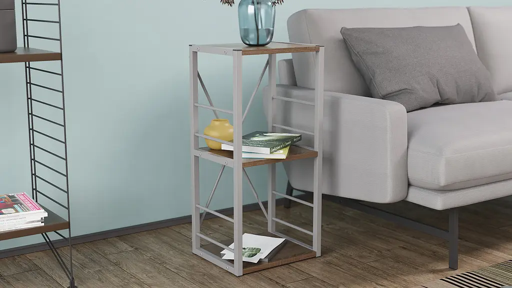 Етажерка 3/34 Ferrum-decor Серії Коннект 73x34x28 сірий ДСП Дуб Сонома Трюфель 16мм (FRD-104305) - фото 3