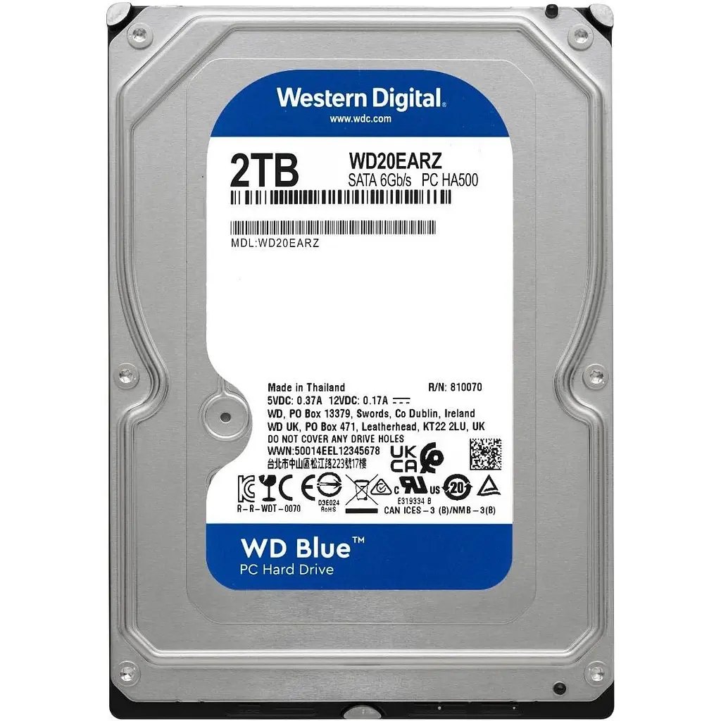 Жорсткий диск 3.5` WD Blue 2TB SATA 64MB (WD20EARZ) [141096] - фото 3